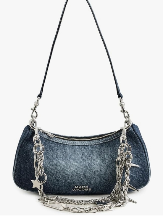 Marc Jacobs Handbags - Marc Jacobs Denim Shoulder Bag with Silver Chains/ Bnwt